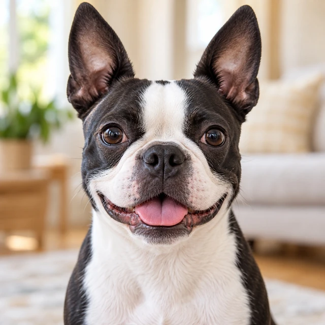 Black and white dog